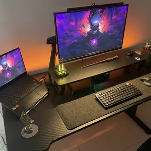 Oximus PD109 Bracket Monitor Arm Mechanical Spring Single 17–40 Inch | Stand Monitor Meja Heavy Duty 12kg | Monitor Mount Clamp Grommet Adjustable Tilt Swivel Rotate | Cocok Gaming, Kerja & Setup Minimalis