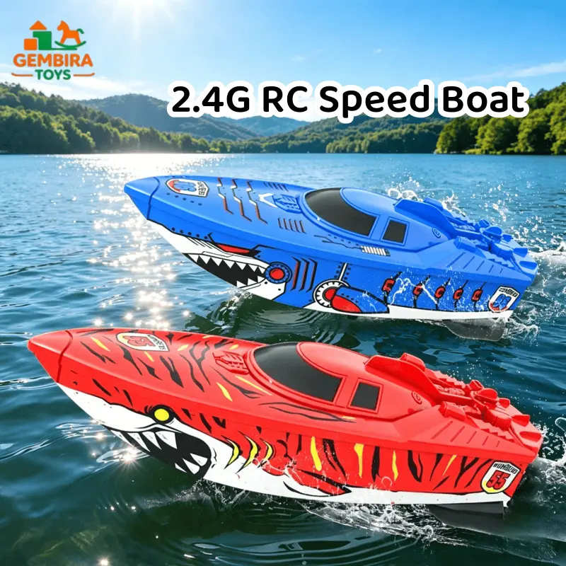 GEMBIRA TOYS 2.4GHz RC Speed Boat Remote Control Perahu Air Kapal RC Speedboat Kapal Remot Kontrol RC Racing Boat