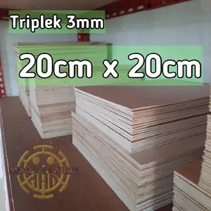 (3pcs)Triplek kayu murah 20cm x 20cm tebal 3mm - triplek potongan murah
