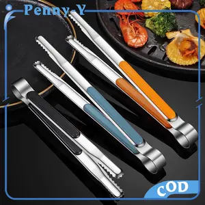 Penjepit Gorengan 10inch 304 Stainless Steel Kitchen Cooking Grilling Food Tongs Jepitan Gorengan Anti Panas