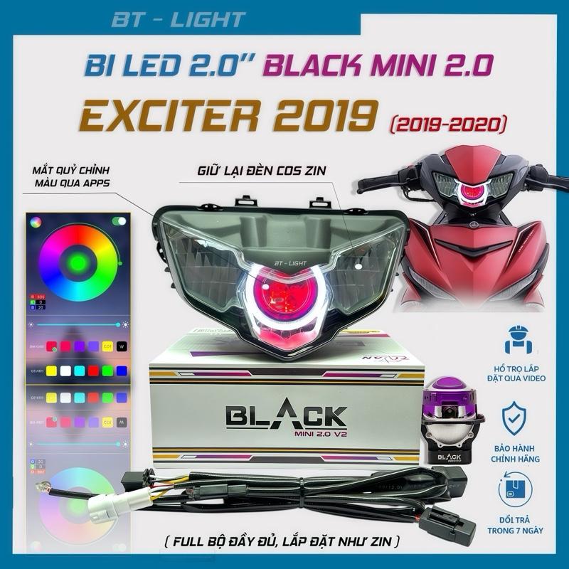 Đèn Bi Cầu Black Mini 2.0 v2 lên pha Exciter 2019 150 giữ Cos zin Đèn Pha Led bicau