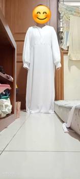 Product Review of gamis allmaira/bahan crinkle airflow premium Polos Muslim Panjang from D**w 0