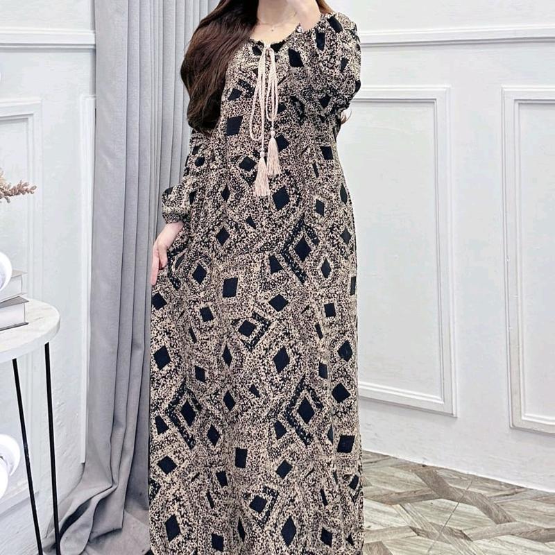 Gamis tasel gamis kekinian gamis terbaru gamis balon Muslim Dewasa Dress 2