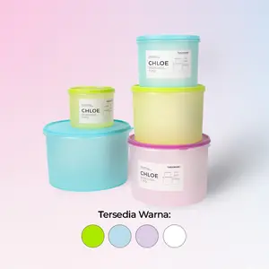 Takaware Chloe Set 5pcs - Wadah Makanan Plastik Food Container 5000ml Tahan Lama BPA Free Aman untuk Microwave dengan Penutup Rapat Berbagai Kapasitas dan Warna Stylish