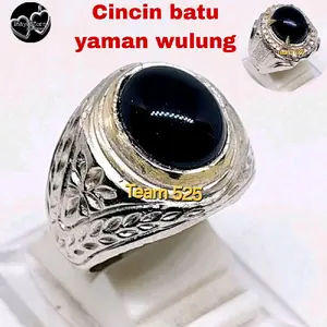 cincin Batu akik yaman Wulung dim 12 mm mewah Ring cincin pria terlaris