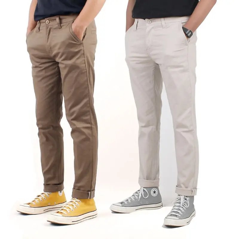 PROMO 2PCS 90RIBU CELANA CHINO PANJANG SLIM FIT BAHAN COMBED MELAR PRIA DEWASA 3