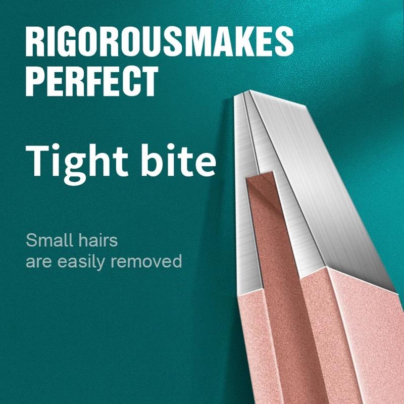 Product Introduction of 4Pcs Precision Stainless SteelTweezers For Eyebrow HairFacial Hair Removal,Splinter, Blackhead Slant TipAngle Tip Pointed Tip Makeup Durable Cosmetic 2