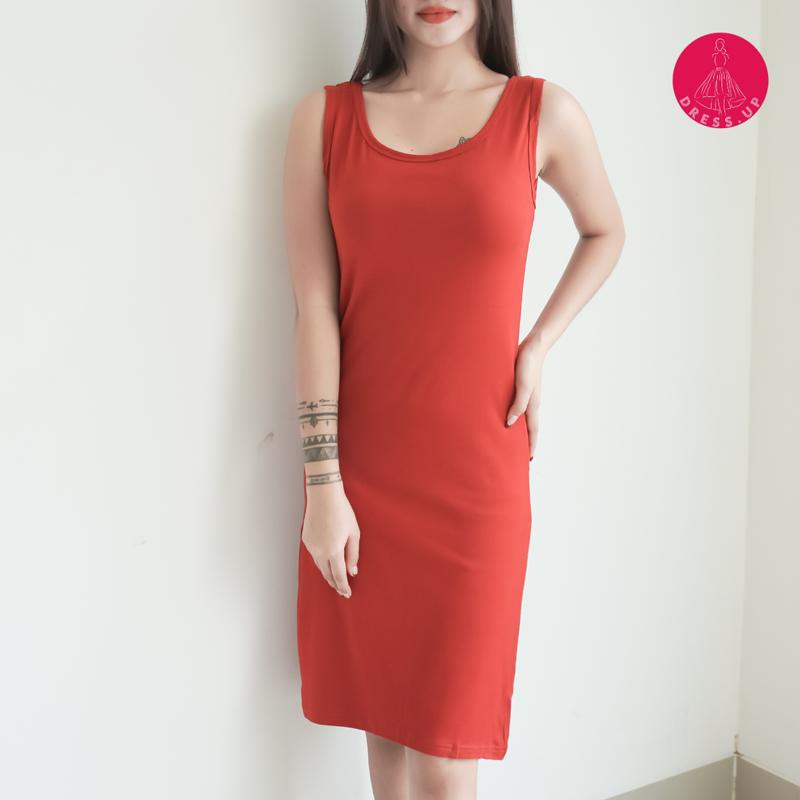 [3 PCS 99K] Dress Midi Tanpa Lengan Bodycone Casual Nyaman Casual Nyaman Casual Nyaman 3