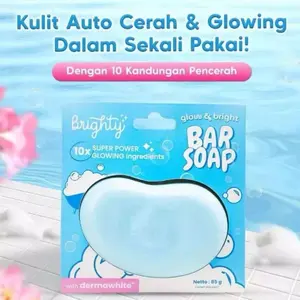Brighty Glow & Bright Bar Soap sabun pencerah sabun whieting whitening soap sabun badan sabun muka sabun body pemutih sabun serbaguna sabun pencerah badan instan whitening Sabun viral terbaik ampuh BPOM