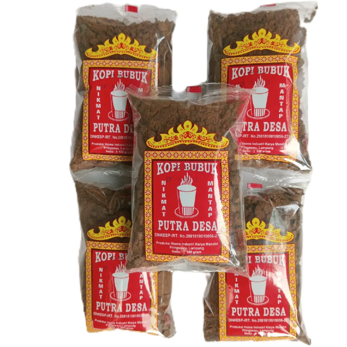 5 pcs Kopi Lampung Putra Desa 100gr (500gr) kopi robusta asli lampung