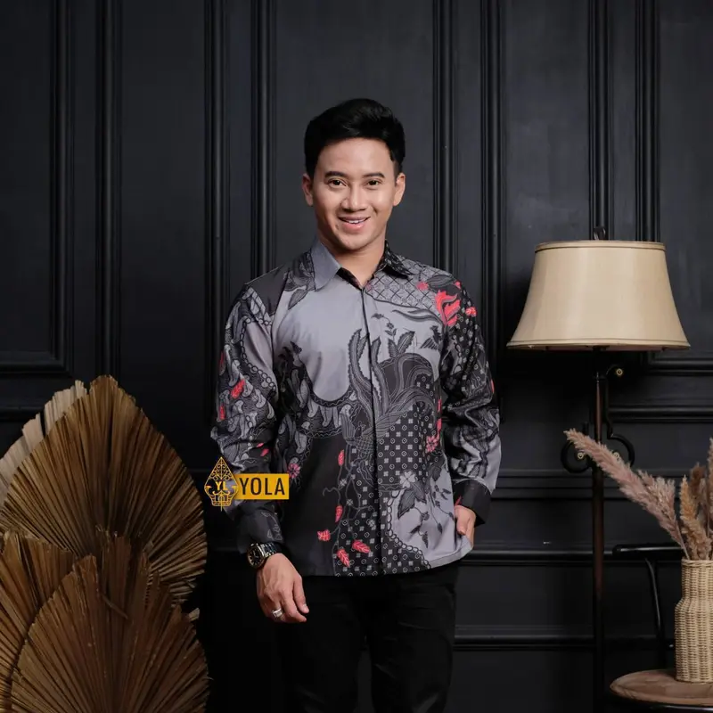 Batik Pria Lengan Panjang BATIK JULUNG SUNGSANG HRB026 motif KERATONAN Kode 002 size M L XL XXL 6