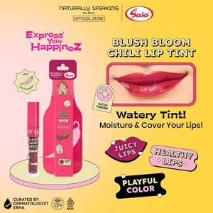 Naturally Speaking x SASA Lip Tint 4ML Blush Bloom Chili Lip Tint Watery Tint Moisture Cover Your Lips Juicy Lips Healthy Lips Playful Color