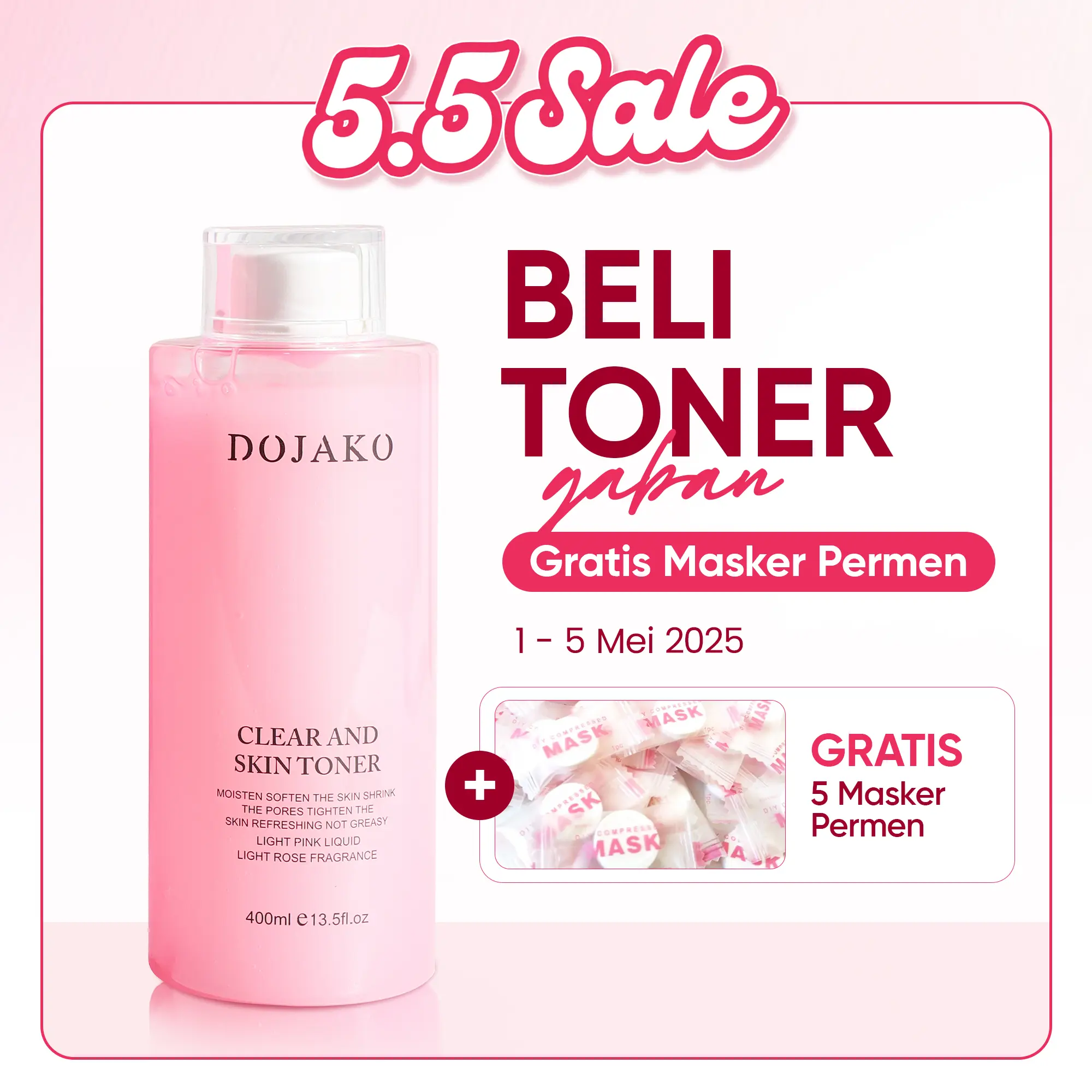 DOJAKO Hydrating Toner Skincare Muka Refreshing Nourish toner Mengencangkan Wajah Melembutkan Mencerahkan Perawatan Kering Berjerawat