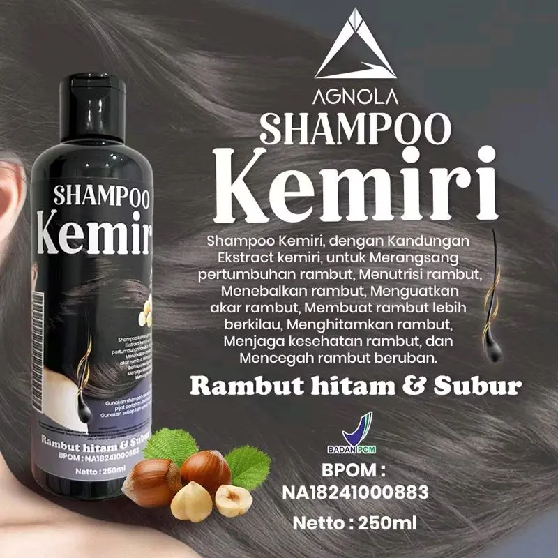 100ml Shampoo Kemiri Hitam Penumbuh Rambut Cepat Penghilang Uban Dan Rontok BPOM 0