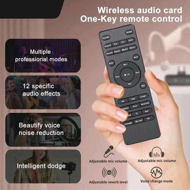 2024 New Live Streaming Wireless SoundCard with Neckband Earphone all-in-one more convenient for tiktok live streaming. Bisa Android Iphone. 2
