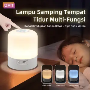 QPT Mall 3 Warna Lampu Night Lampu Tidur Peredupan Dapat Diredupkan Malam Lamp Bed Side Tidur Pintar Lampu Night Lamp LED Night Light Lampu Belajar Putih