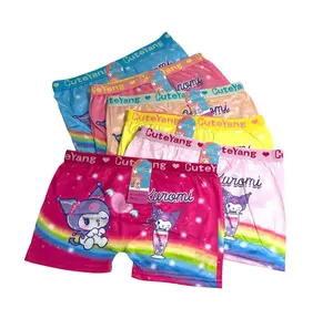 ISI 6 , boxer spandex anak perempuan model ban karet usia 2 -8 tahun Motif Fashion
