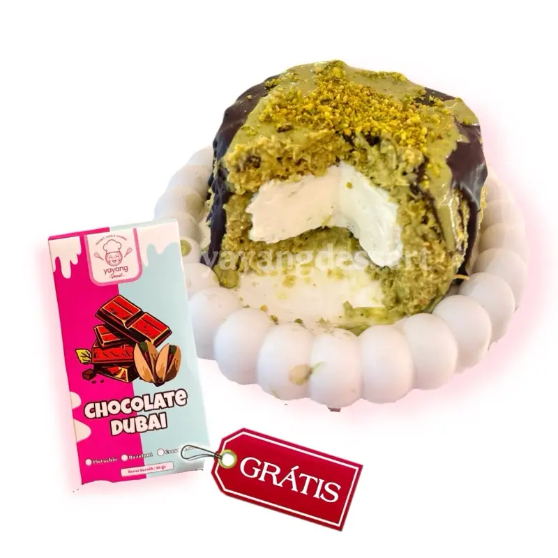 Pistachio Dubai Cheese Boomb 170g FREE Cokelat Dubai Mini 40g Keju 0