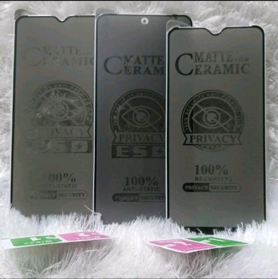 TG Tempered REAL 5/5i/C3 Anti Gores Matte Privacy Anti SPY Antigores Cover Hitam