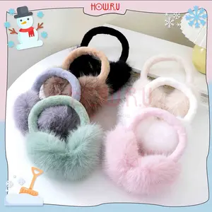 HOW.R.U | Ear Muff Korea Lipat Monochrome Basic / Penutup Telinga Anti Dingin Polos untuk Anak dan Dewasa