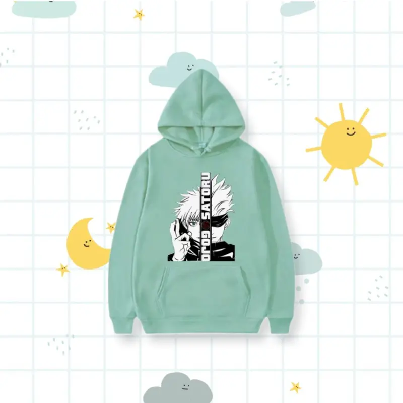 Rag Clothes Sweater Anak Laki Laki Gojo Satoru Bahan Fleece 5-15 Tahun 3