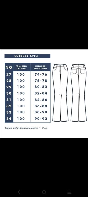 Celana Panjang Highwaist Cutbay Jeans Wanita Slimfit - Hitam, Cutbray, Nyaman