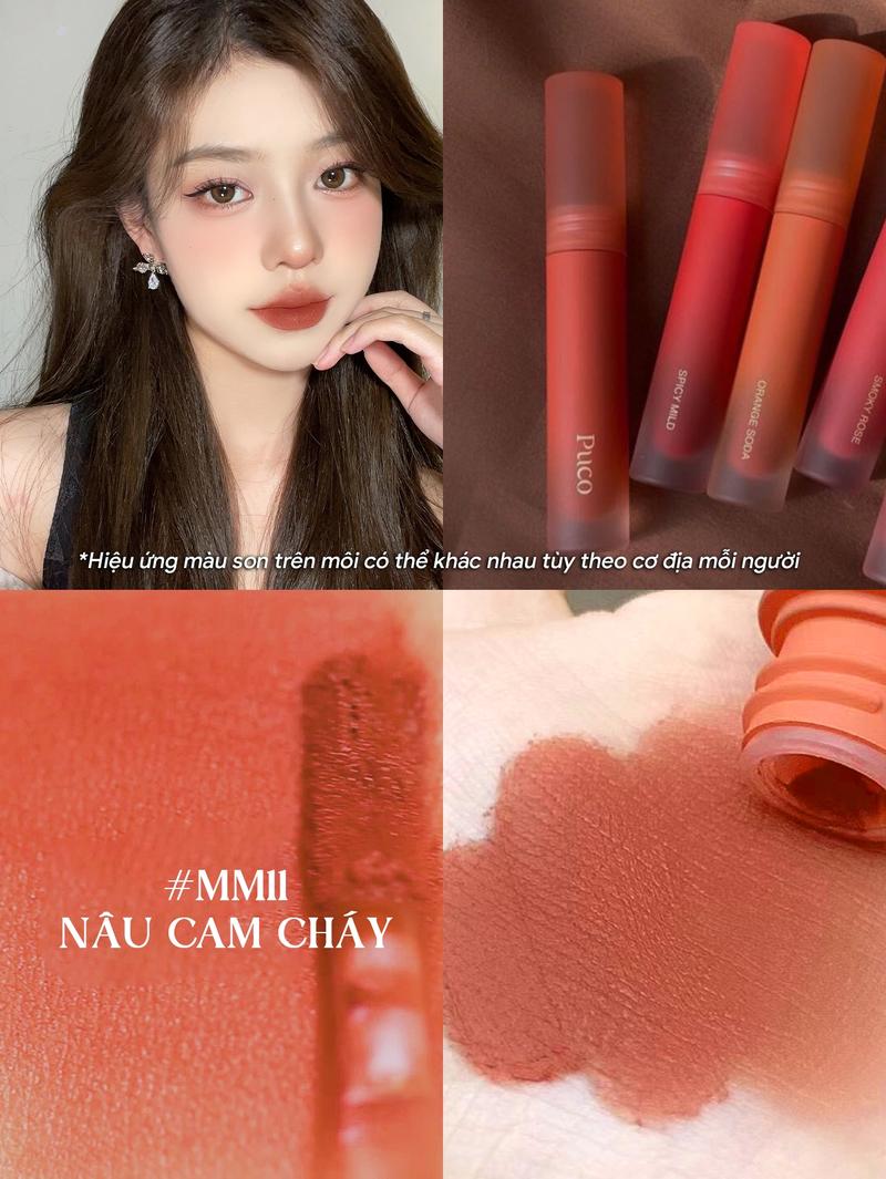 Product Introduction of PUCO Box 10 Son Kem Bơ Custard Lip Mud Túi Mù xốp, mịn, mướt không khô môi, lên màu chuẩn giúp làm đầy rãnh môi 2.5g 21