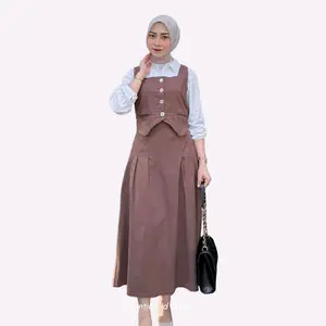 One Set Zeela Vest Setelan Atasan Bawahan Wanita Katun Twill Panjang Dewasa Nyaman