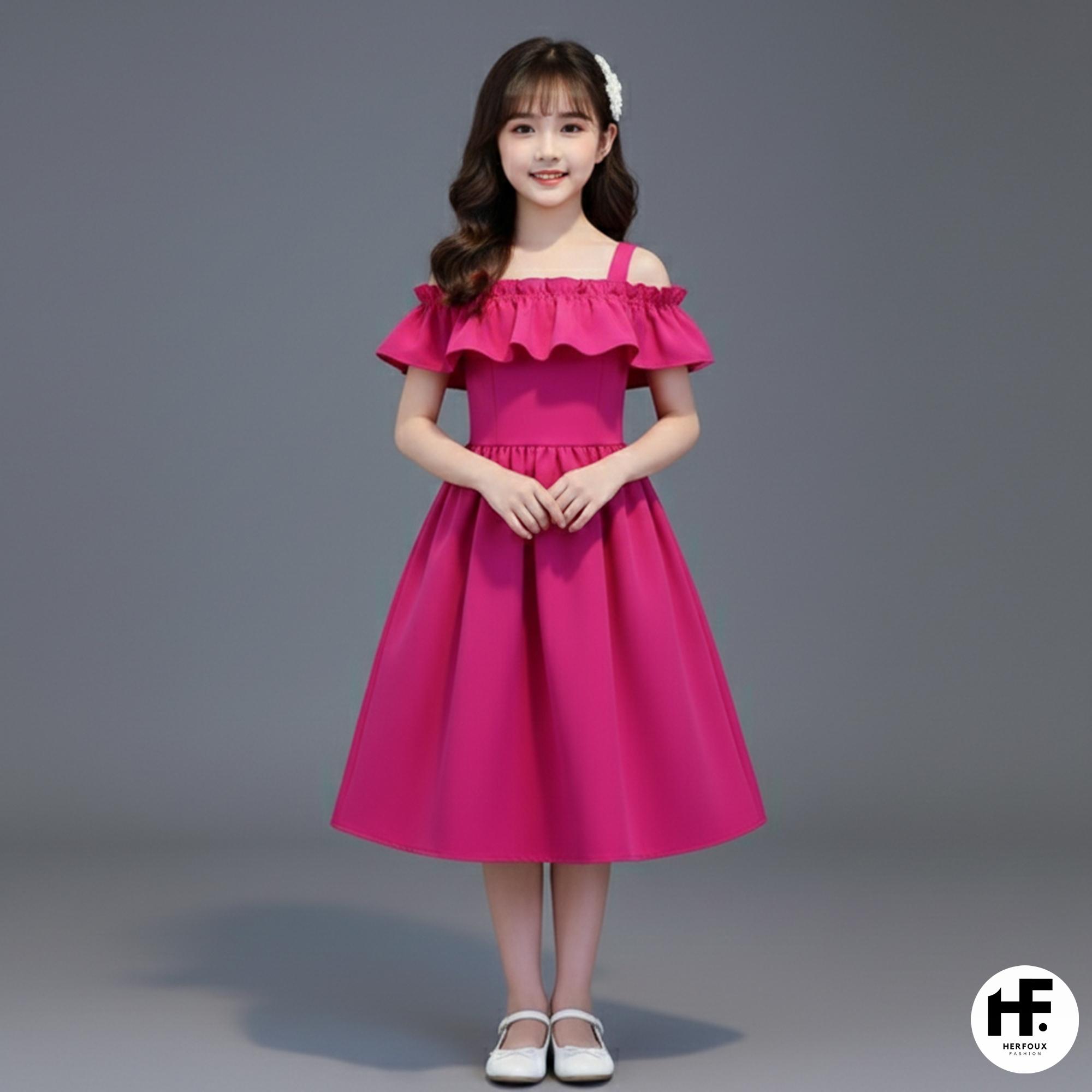 KAYRAKIDS LUCYA Midi Dress anak perempuan Dress pesta korean style 6 - 16 Tahun