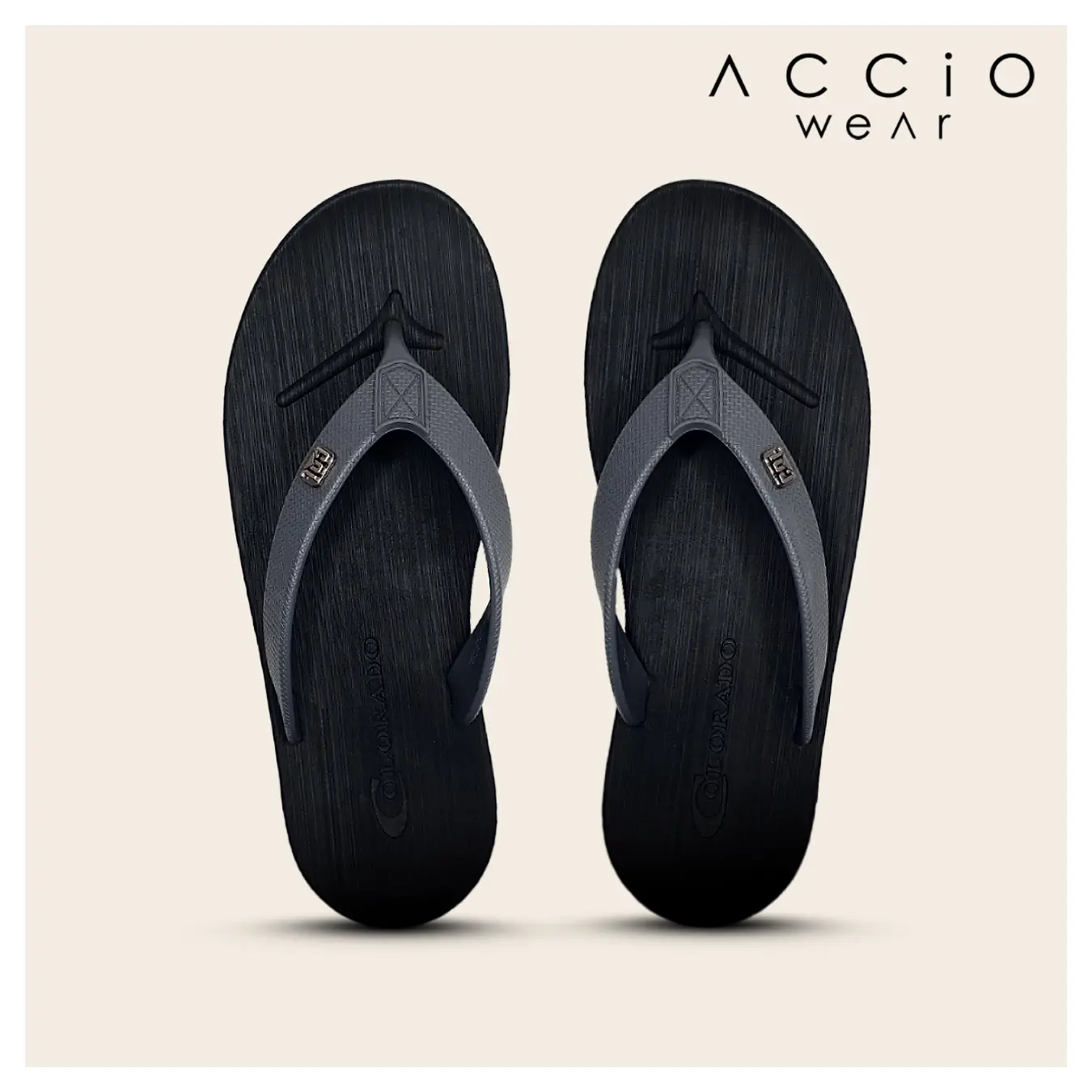 Sandal Jepit Karet Pria Murah Colorado Cobra - Dark Grey