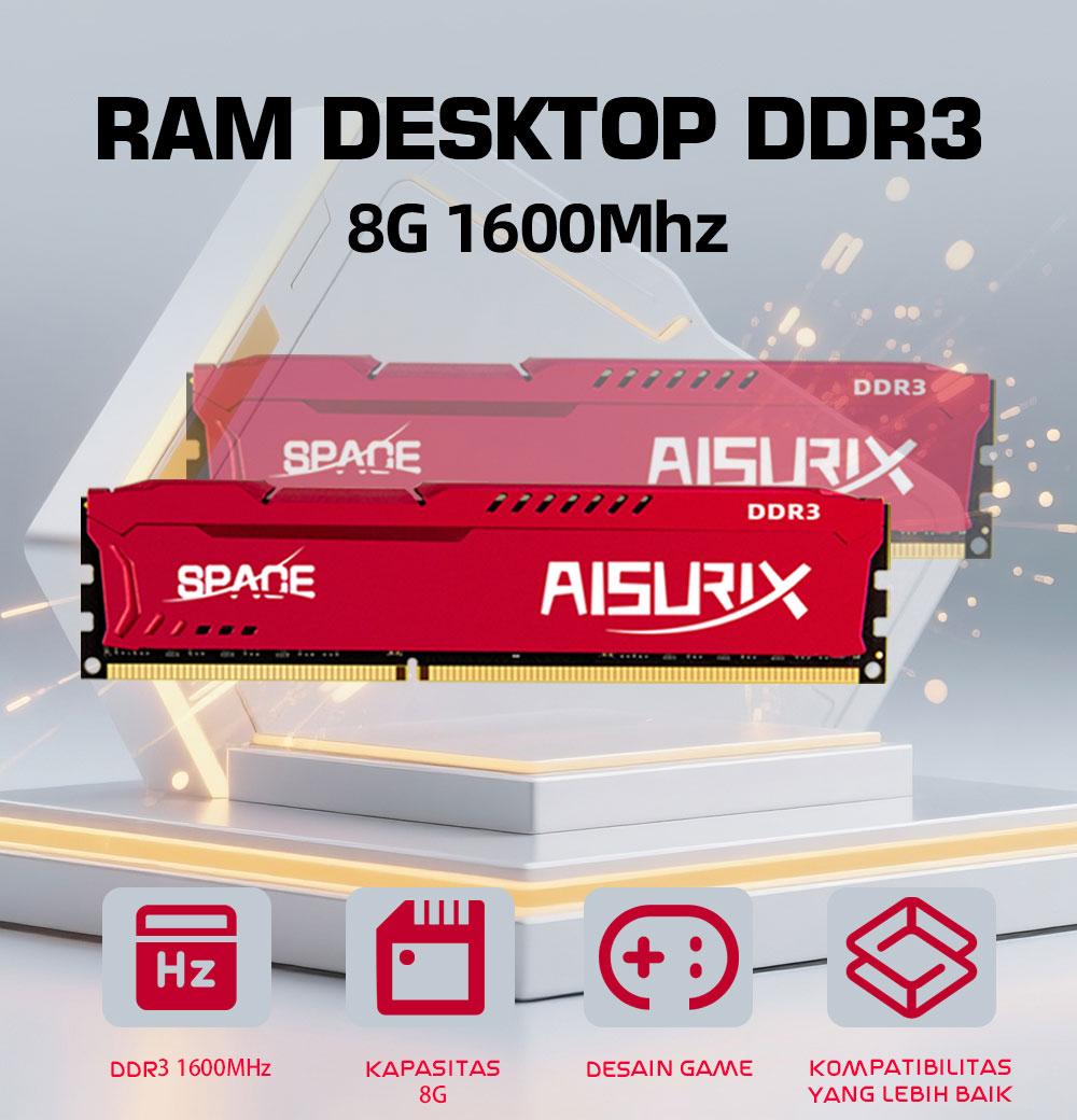 AISURIX DDR3 8GB 16GB RAM 1600Mhz 2666Mhz DDR4 3200Mhz Desktop Memory