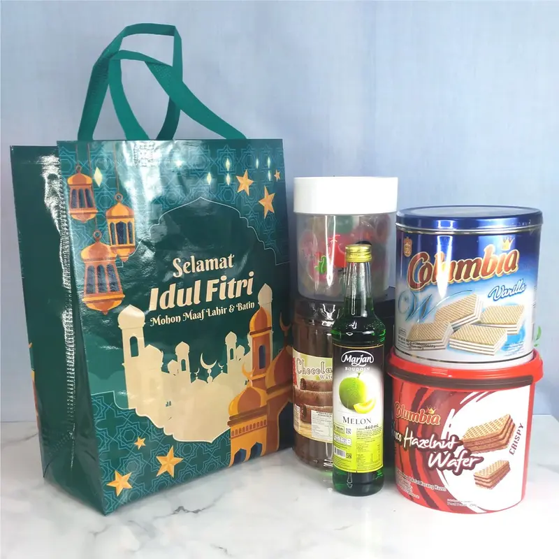TAS IDUL FITRI LAMINASI 1 LUSINI,TAS GOODIE BAG,TAS LEBARAN MURAH,TAS HAMPERS, TAS BELANJA WANITA 0