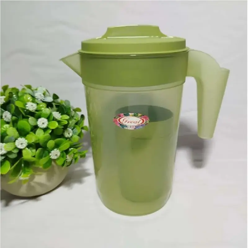 ESKAN Teko plastik 1 liter GRATIS 2 Gelas / Teko  Set  Tea   kecil / mini  ceret minum bahan plastik BPA FREE 3