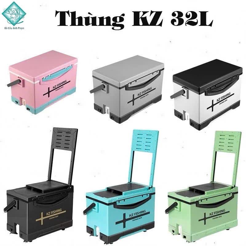  Thùng câu đài KZ Fishing Thể Tích 32L Nhiều Màu Sắc Đầy Đủ Phụ Kiện Cao Cấp TC-12 Câu Cá Đi Câu Bắt Cá Nam 