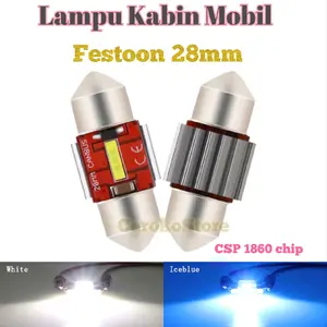 Lampu kabin mobil 28mm led festoon 1860 csp chip
