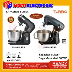 Turbo Grande Stand Mixer with Bowl / Pengaduk Adonan EHM9595 / EHM9593 Kapasitas 5 L