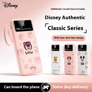 Disney Sankeshu Bank Listrik Baru KY/Discovery 20000mAh 200W Muat Cepat Kapasitas Besar Cocok untuk Android Huawei iPhone dan Perangkat Lain Powerbank LED Classic Series dengan Bracket Pengisian Cepat 66W Jam
