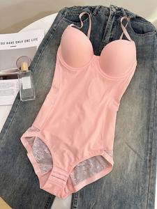Body moldeador para mujeres postparto con brasier integrado, soporte ajustable para cintura y pecho, corte ajustado, material delgado, para todas las estaciones