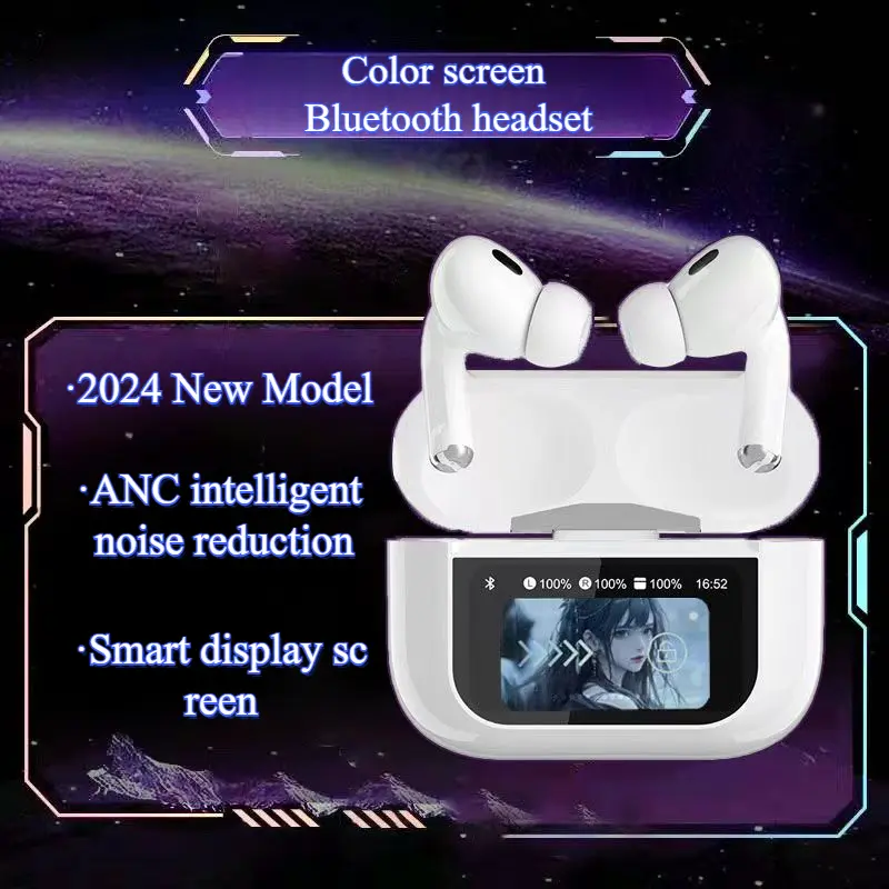 True wireless Bluetooth headset 2024 new in-ear touch screen noise reduction suitable for Android and other models running sports e-sports