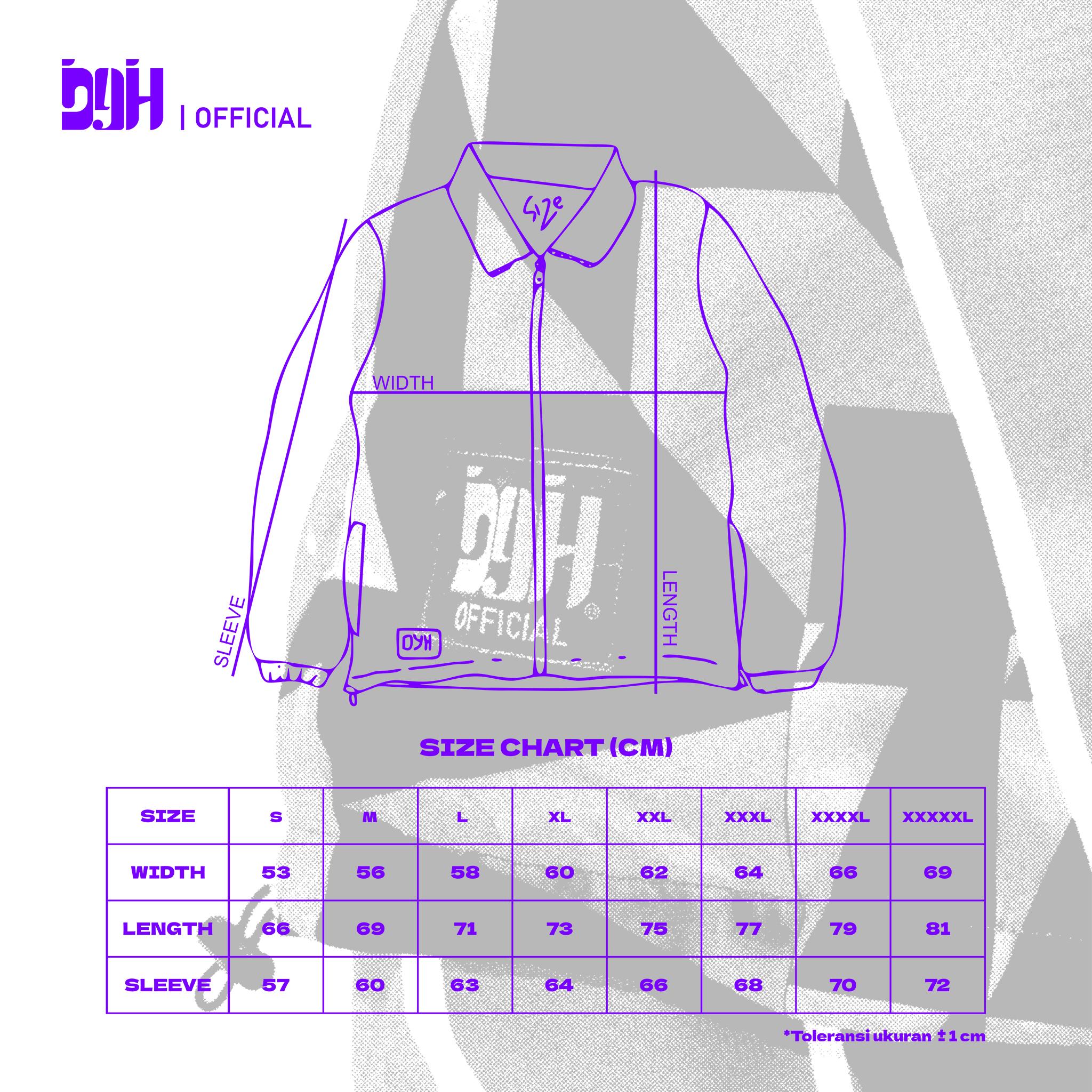 DYH Jaket 80s Style Colours Full Printing Bahan Polyester Parasut Sublimation Printing 2 Saku Utama Serbaguna untuk Aktivitas