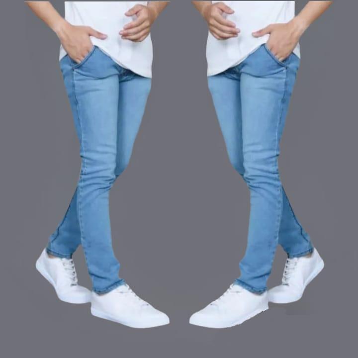 Celana Panjang Jeans Pria Dewasa Keren Gaul Bahan Ngaret Model Pensil Slim Fit / Celana Denim Pria/ Celana Jeans Pria Super Skinny 5