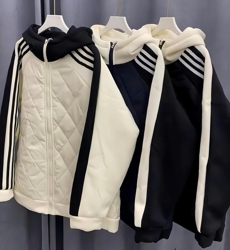  Áo khoác A IDIDA phao trám trần bông logo thêu phối tay sọc hàng cao cấp thời trang nam 