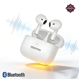 2026 NEW EMBEDRONE PHANTOM S4 AirPodspro  Earphone TWS Nirkabel, Tahan Air IPX7, Baterai Tahan Lama, Bass Kuat, Audio Surround 3D, Peredam Suara Cerdas, Gaming Esports, Panggilan, Musik, Untuk Olahraga, Earphone Bluetooth Nirkabel