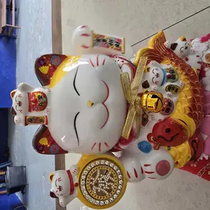 Maneki neko dekorasi rumah manekineko keramik fengshui Limited