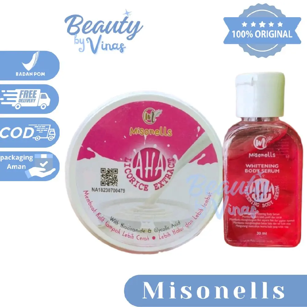 Misonells - Bleaching Licorice Extract / pemutih badan ampuh (BPOM) Memutihkan Memudarkan Hitam Kusam Tubuh Mencerahkan Melembutkan Ketiak