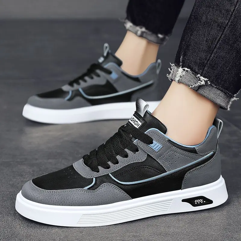 Zapatillas de tenis nuevas para hombre, calzado informal con estilo, zapatillas de running con cordones cómodas y versátiles, suela suave y antideslizante, adecuadas para diversas ocasiones informales. - Foto 10