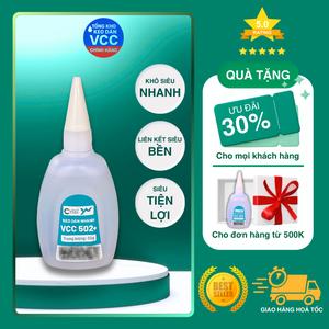 Keo dán nhanh VCC 502+ Siêu cấp – 50g | Khô nhanh, bám chắc, trong suốt, tiết kiệm