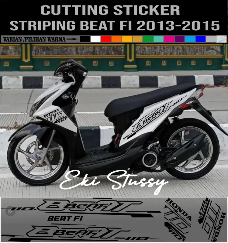 COD CUTTING STICKER STRIPING MOTIF TRASPARAN BEAT FI 2013-2015 VARIASI STICKER SIMPEL 0
