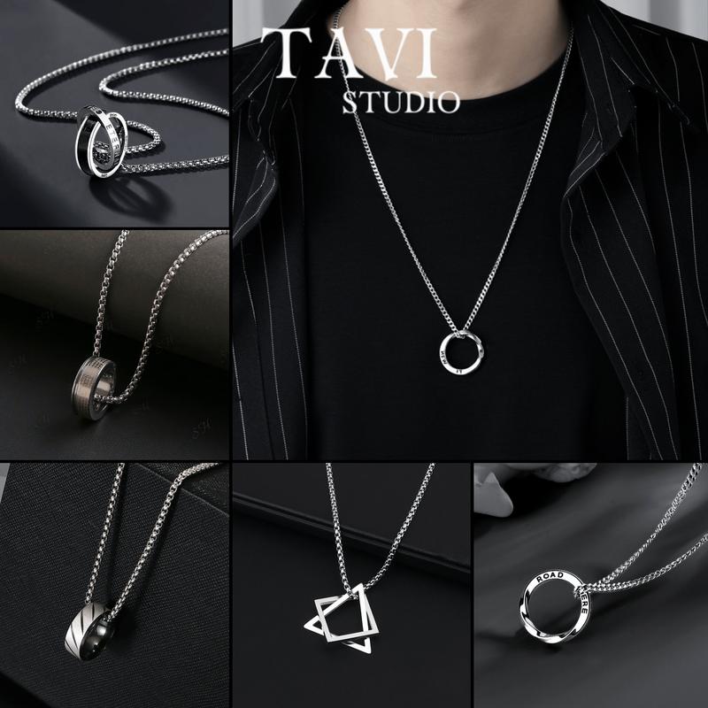   Mua là mê chê thì hoàn về  Dây chuyền nam thép titan Tavi Stuio thời trang basic cá tính dây kim loại nhiều lựa chọn - Vòng Đeo Cổ Phong Cách Hàn Quốc Tổng hợp 