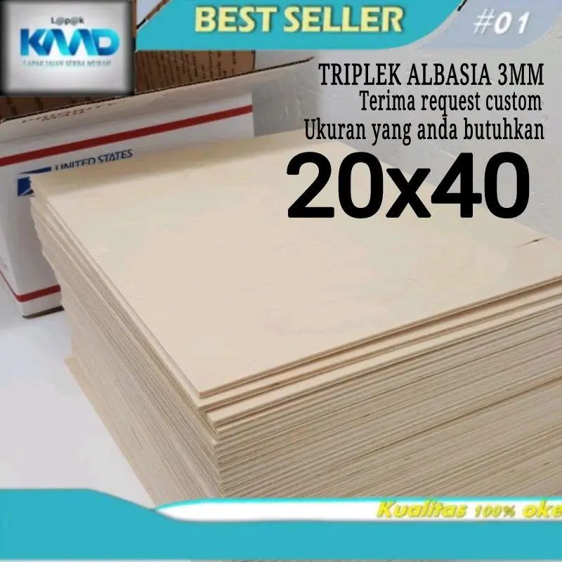 LK- Triplek albasia 3mm ukuran 20x40 triplek eceran bisa reques ukuran yang anda butuhkan sudah di ampelas setiap sisi bekas potongan bahan kerajinan tangan